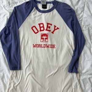 Obey worldwide 3/4 length sleeve